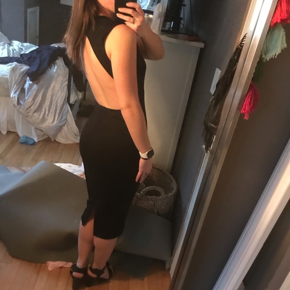 Plunge black dress GUESS - Picture 4 of 6